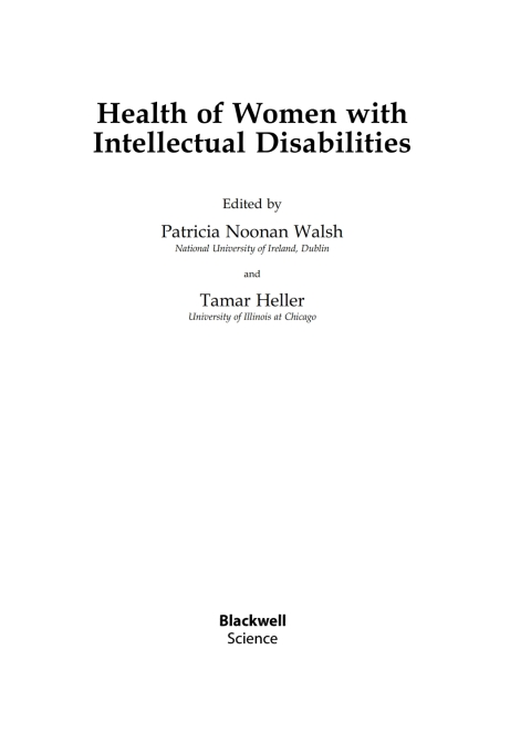 Cover image for book Health of Women with Intellectual Disabilities