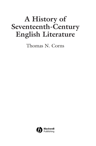 A History of Seventeenth-Century English Literature