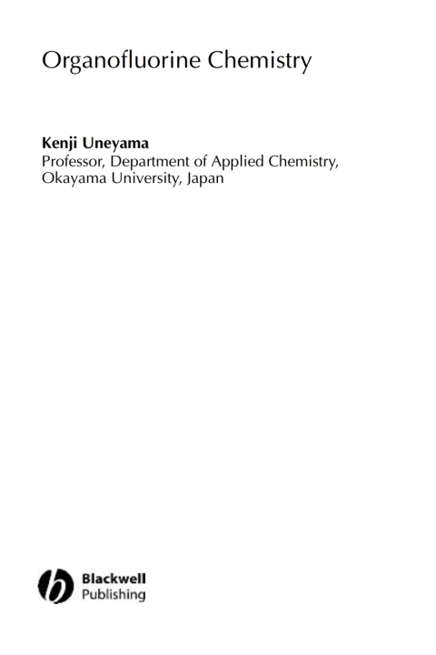 Cover image for book Organofluorine Chemistry