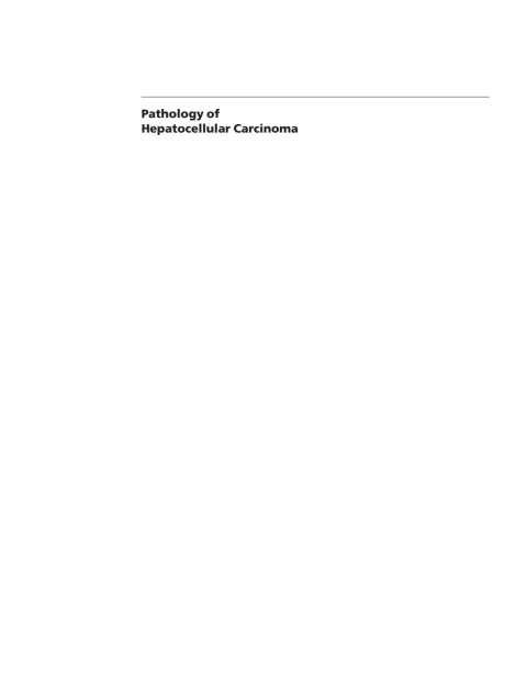 Cover image for book Pathology of Hepatocellular Carcinoma