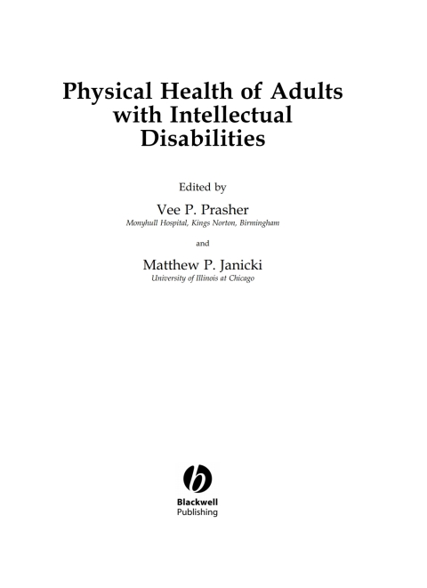 Cover image for book Physical Health of Adults with Intellectual Disabilities