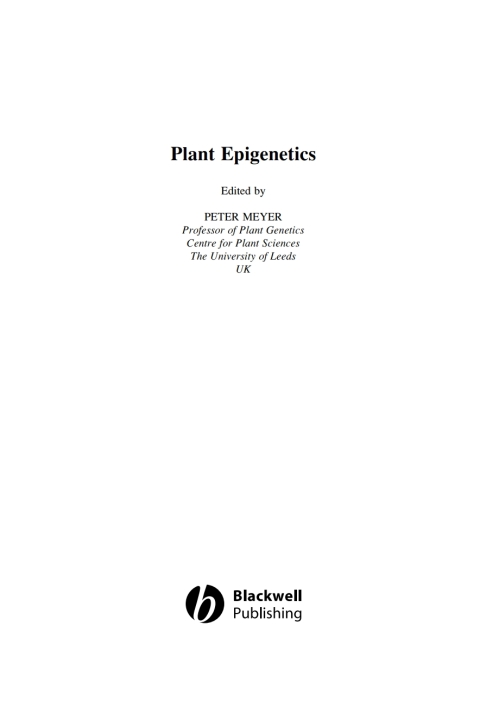 Cover image for book Annual Plant Reviews, Plant Epigenetics