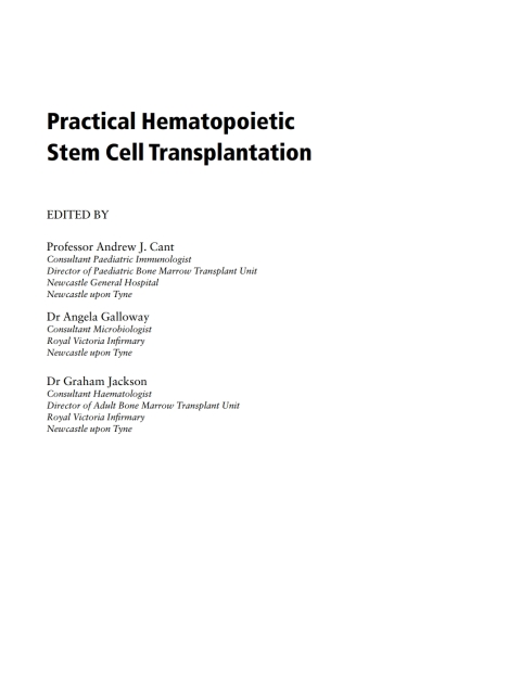 Cover image for book Practical Hematopoietic Stem Cell Transplantation