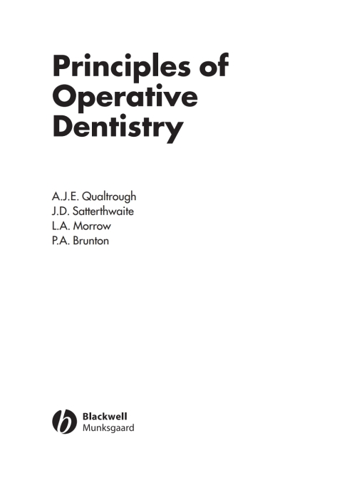 Principles of Operative Dentistry 