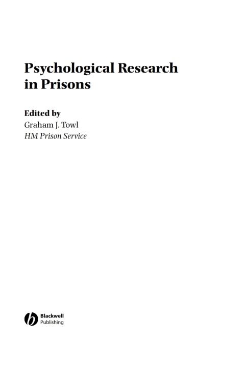 Psychological Research in Prisons 