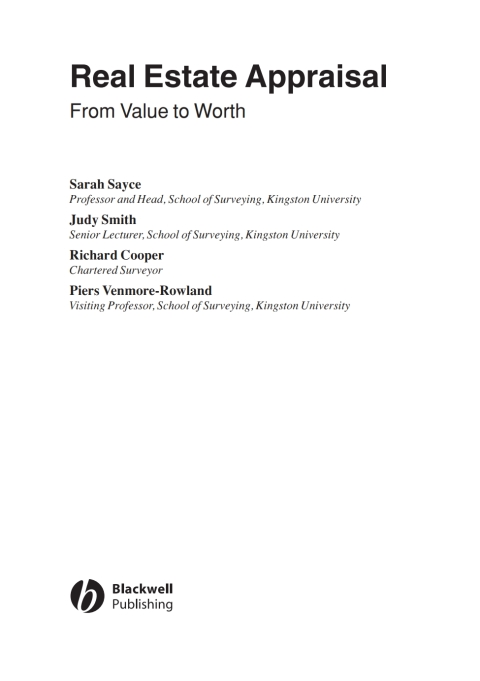 Cover image for book Real Estate Appraisal