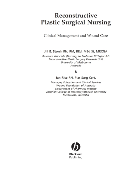 Cover image for book Reconstructive Plastic Surgical Nursing