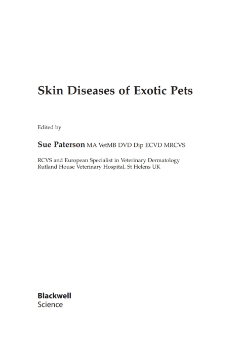 Cover image for book Skin Diseases of Exotic Pets