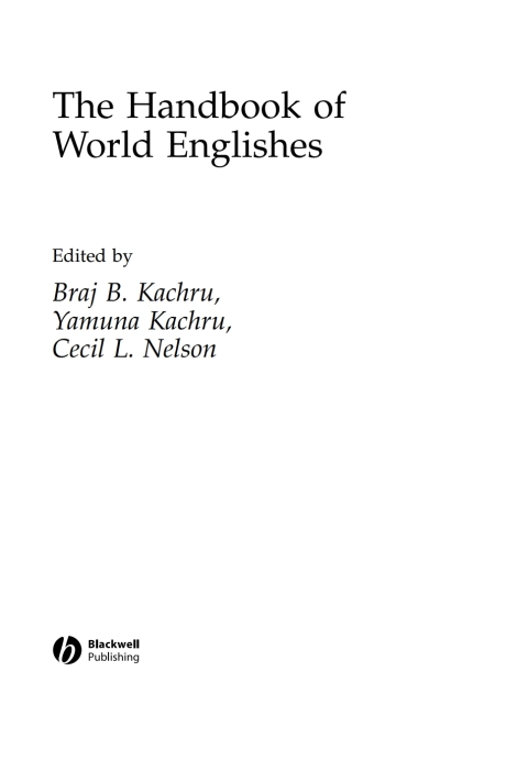 Cover image for book The Handbook of World Englishes