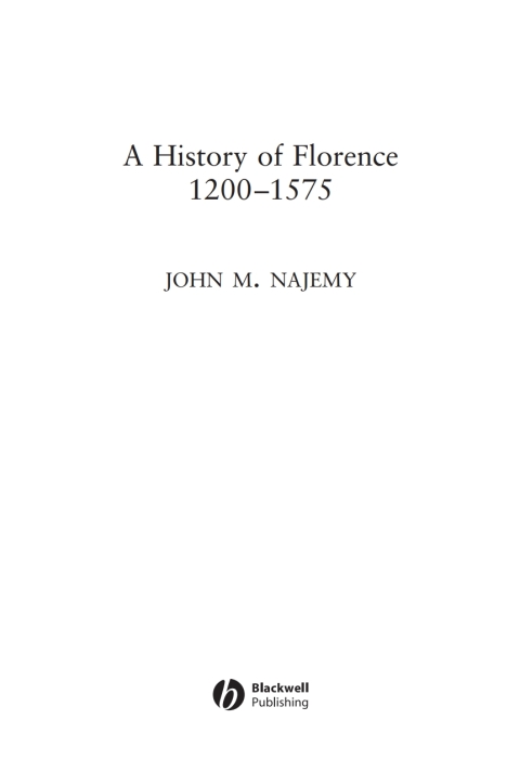 Cover image for book A History of Florence, 1200 - 1575