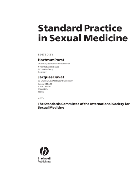 Cover image for book Standard Practice in Sexual Medicine