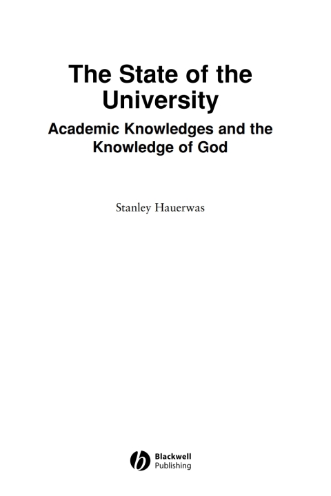 Cover image for book The State of the University