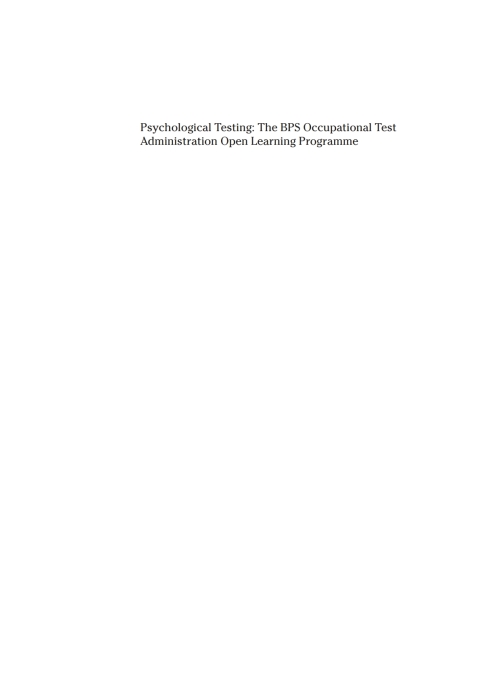 Cover image for book Psychological Testing
