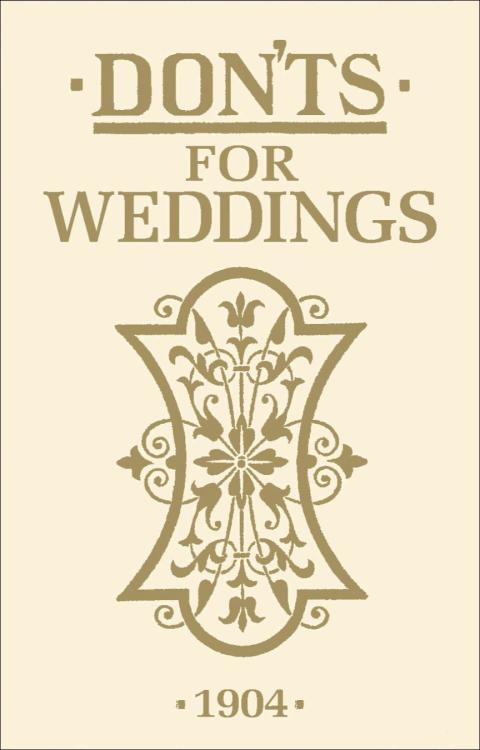 Cover image for book Don'ts for Weddings