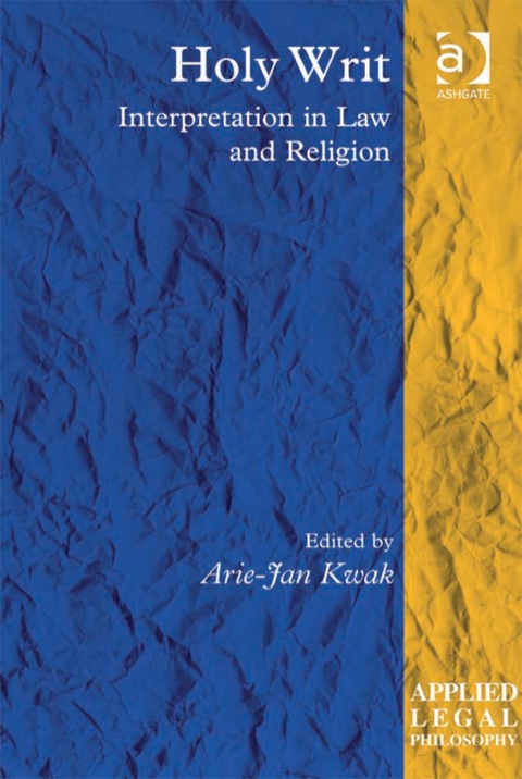 Cover image for book Holy Writ: Interpretation in Law and Religion