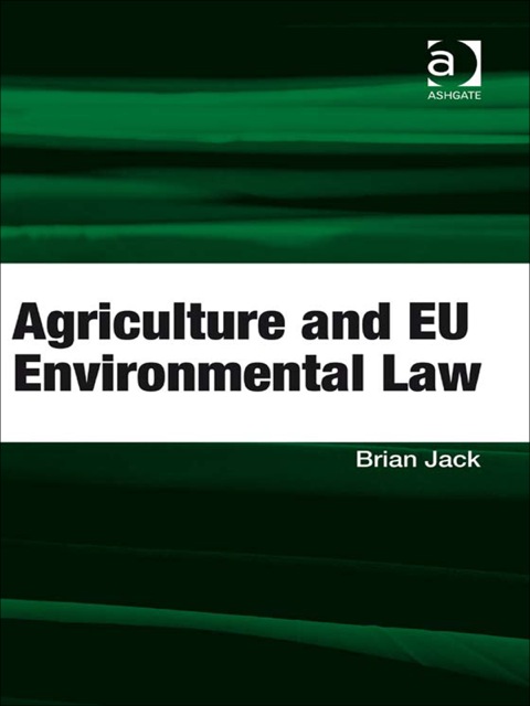 Cover image for book Agriculture and EU Environmental Law