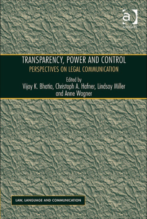 Cover image for book Transparency, Power, and Control: Perspectives on Legal Communication