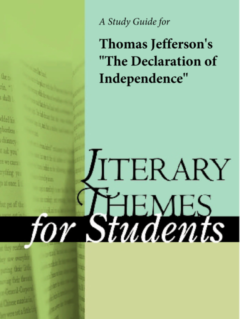 Cover image for book A Study Guide for  Thomas Jefferson's "The Declaration of Independence,"
