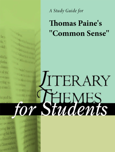 Cover image for book A Study Guide for Thomas Paine's Common Sense