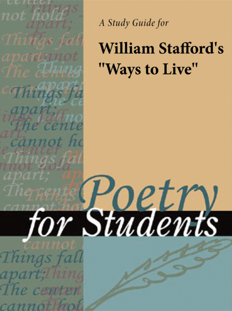 Cover image for book A Study Guide for William Stafford's "Ways to Live"