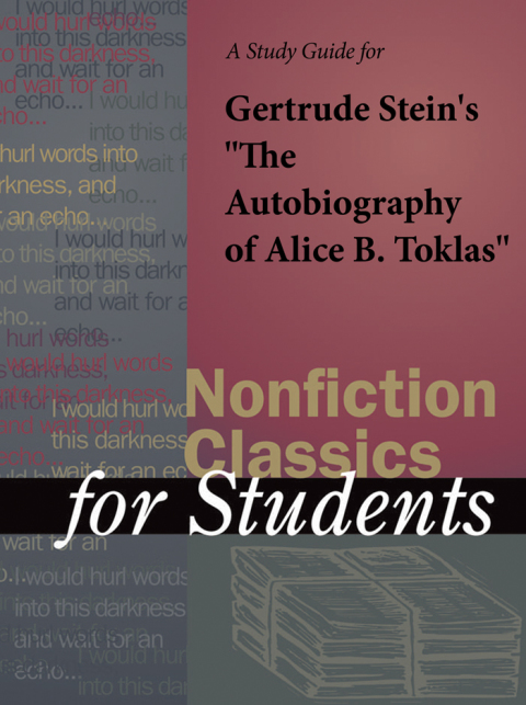 Cover image for book A Study Guide for Gertrude Stein's "The Autobiography of Alice B. Toklas"