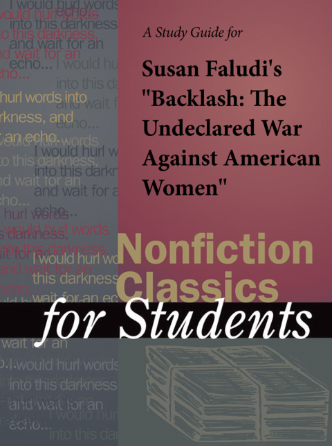 Cover image for book A Study Guide for Susan Faludi's "Backlash: The Undeclared War Against American Women"
