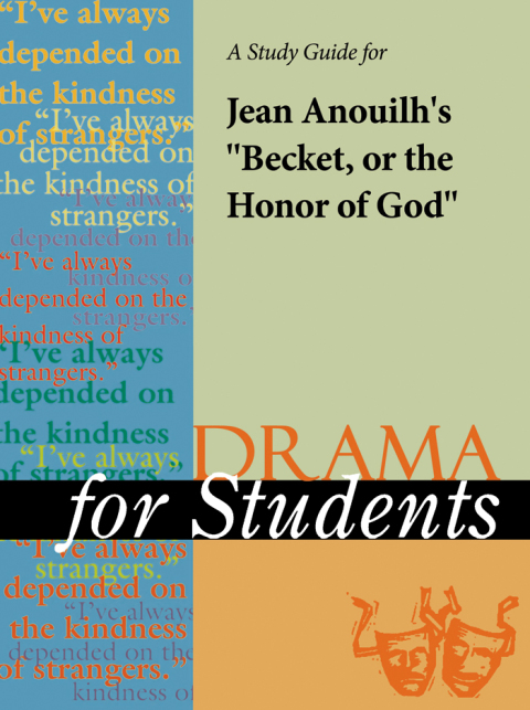 Cover image for book A Study Guide for Jean Anouilh's "Becket"