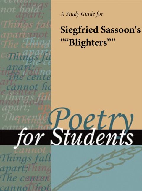 Cover image for book A Study Guide for Siegfried Sassoon's "Blighters"