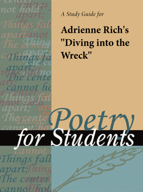 Cover image for book A Study Guide for Adrienne Rich's "Diving into the Wreck"