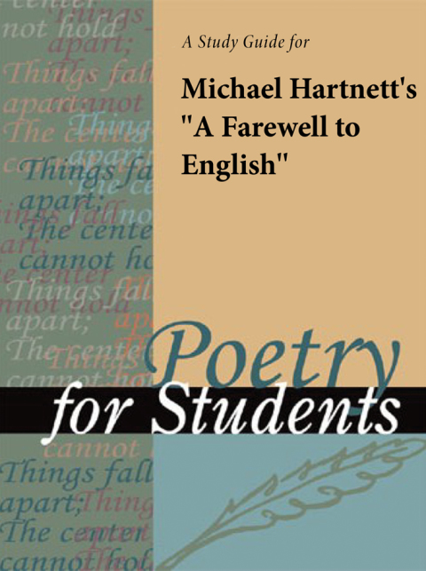 Cover image for book A Study Guide for Michael Hartnett's "A Farewell to English"