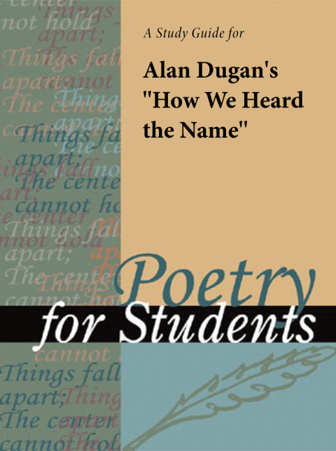 Cover image for book A Study Guide for Alan Dugan's "How We Heard the Name"