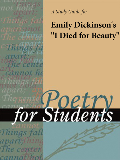 Cover image for book A Study Guide for Emily Dickinson's "I Died for Beauty"
