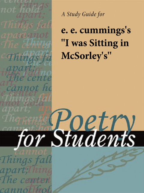 Cover image for book A Study Guide for e. e. Cummings's "I was Sitting at McSorleys"