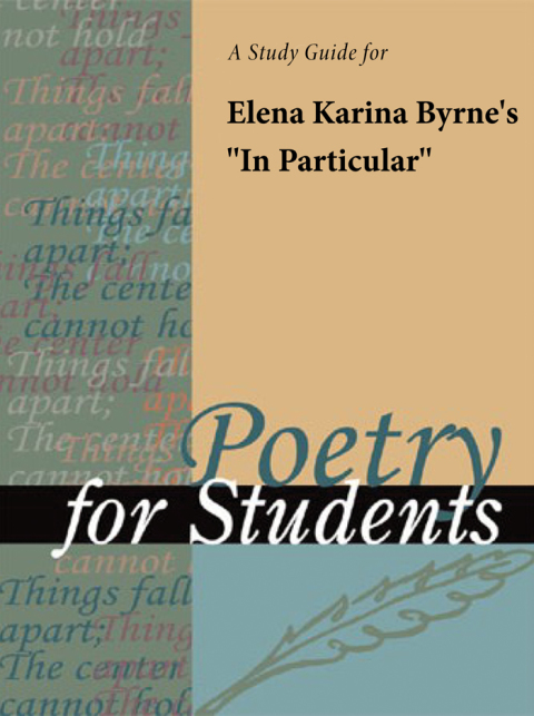 Cover image for book A Study Guide for Elena Karina Byrne's "In Particular"