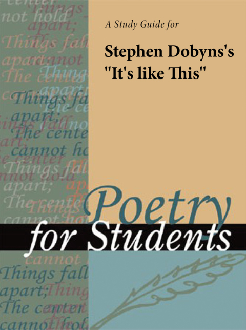 Cover image for book A Study Guide for Stephen Dobyns's "It's like This"