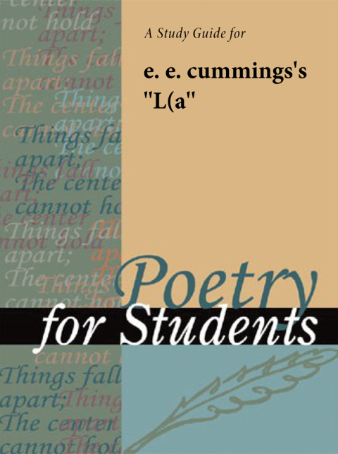Cover image for book A Study Guide for e. e. cummings's "L(a"