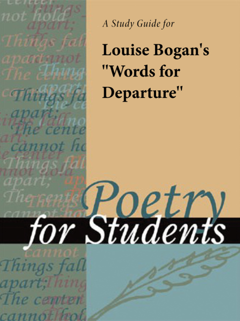 Cover image for book A Study Guide for Louise Bogan's "Words for Departure"