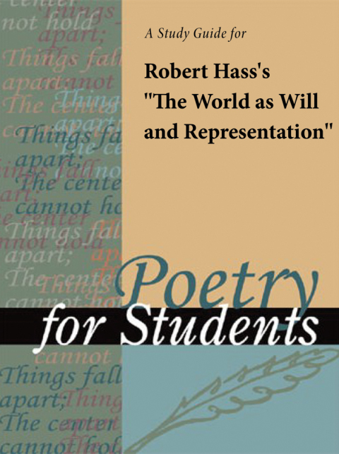 Cover image for book A Study Guide for Robert Hass's "The World as Will and Representation"
