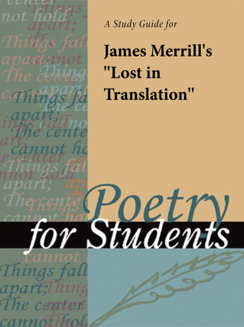 Cover image for book A Study Guide for James Merrill's "Lost in Translation"