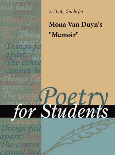 Cover image for book A Study Guide for Mona Van Duyn's "Memoir"