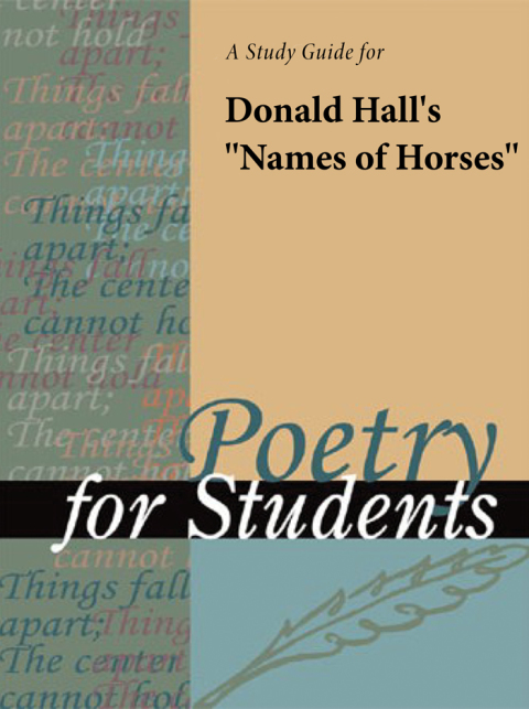 Cover image for book A Study Guide for Donald Hall's "Names of Horses"