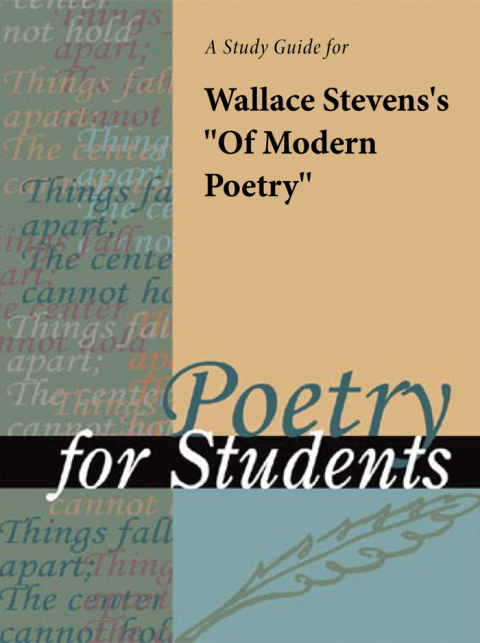 Cover image for book A Study Guide for Wallace Stevens's "Of Modern Poetry"