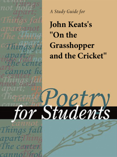 Cover image for book A Study Guide for John Keats's "On the Grasshopper and the Cricket"
