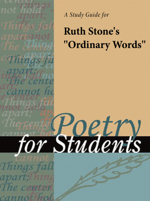 Cover image for book A Study Guide for Ruth Stone's "Ordinary Words"