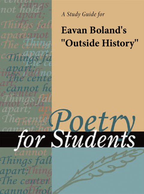 Cover image for book A Study Guide for Eavan Boland's "Outside History"