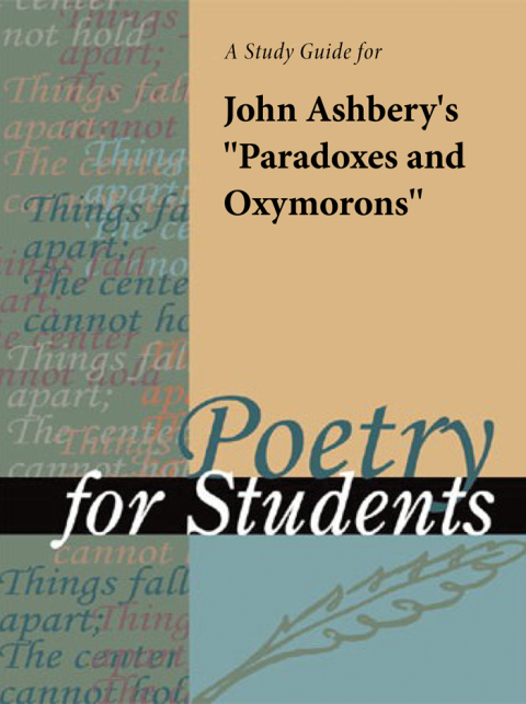 Cover image for book A Study Guide for John Ashbery's "Paradoxes and Oxymorons"