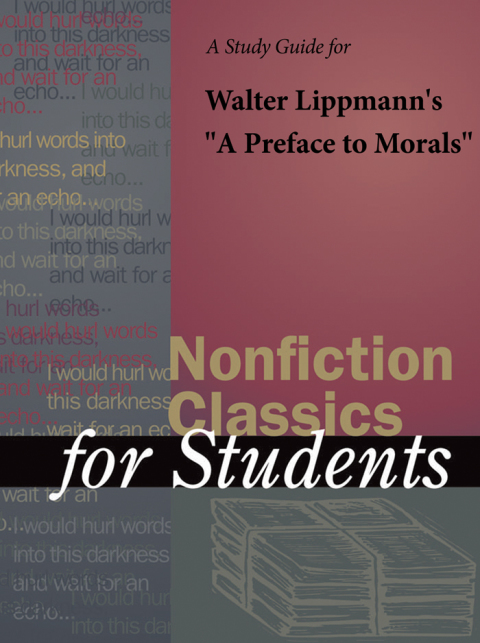 Cover image for book A Study Guide for Wlater Lippman's "A Preface to Morals"