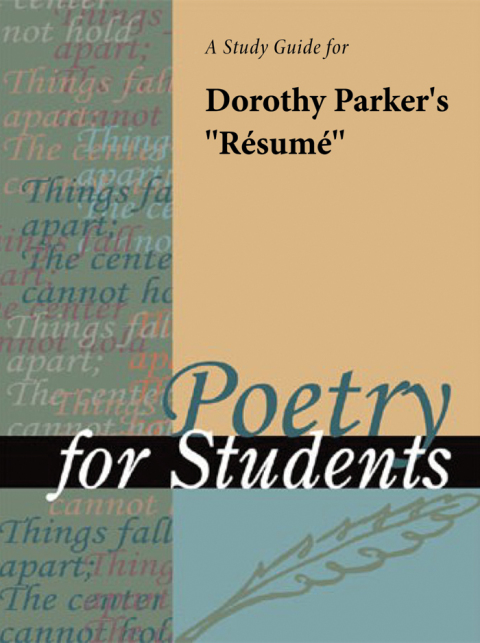 Cover image for book A Study Guide for Dorothy Parker's "Resume"