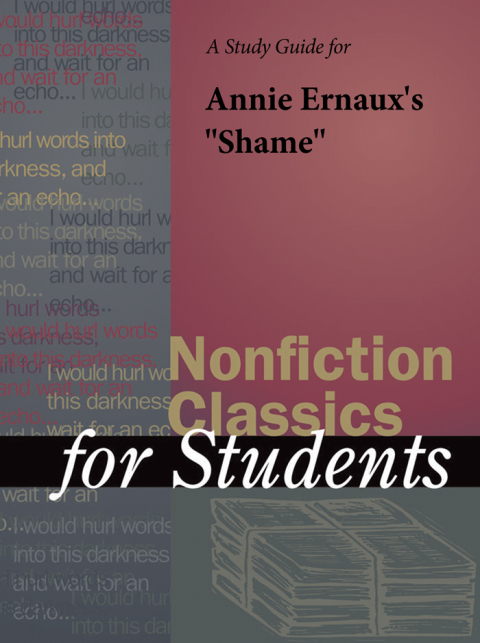 Cover image for book A Study Guide for Annie Ernaux's "Shame"