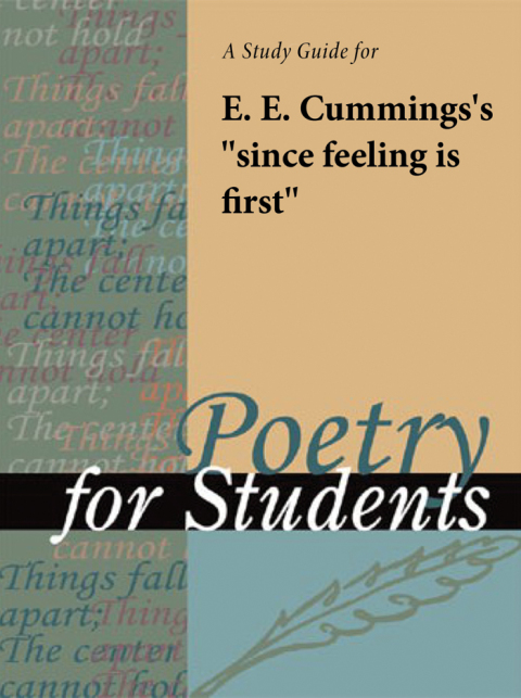 Cover image for book A Study Guide for E.E. Cummings's "since feeling is first"
